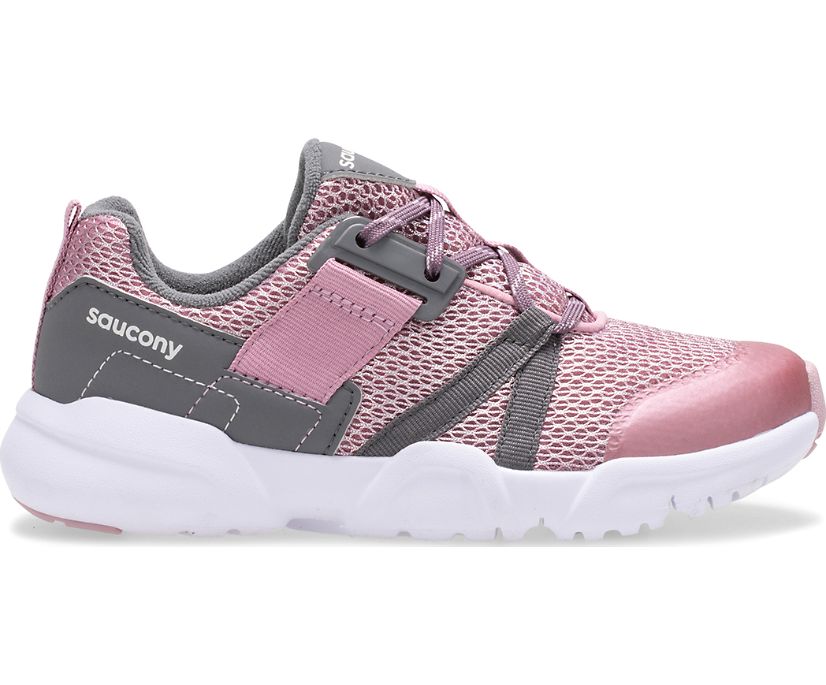 Saucony Vertex Spets Sneakers Barn Rosa Grå | Sverige 552ZUT